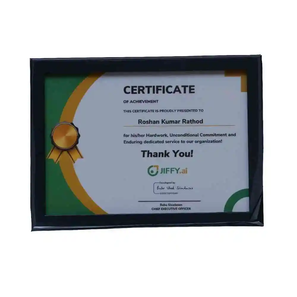 Personalized Certificate for Corporates